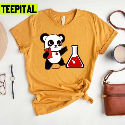 Crazy Chemist Panda And Teachers Graphic Unisex T-Shirt