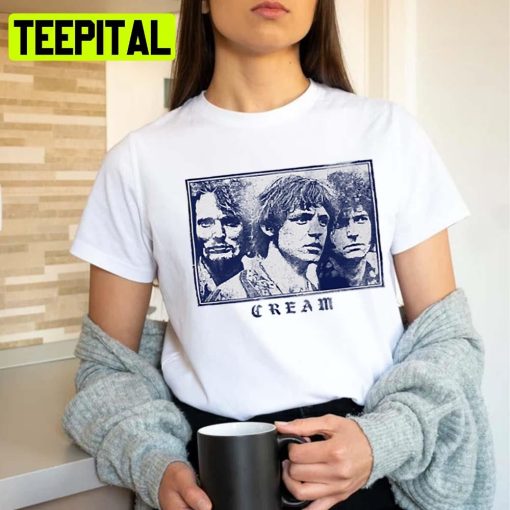 Cream Vintage Look Fan Design Unisex T-Shirt