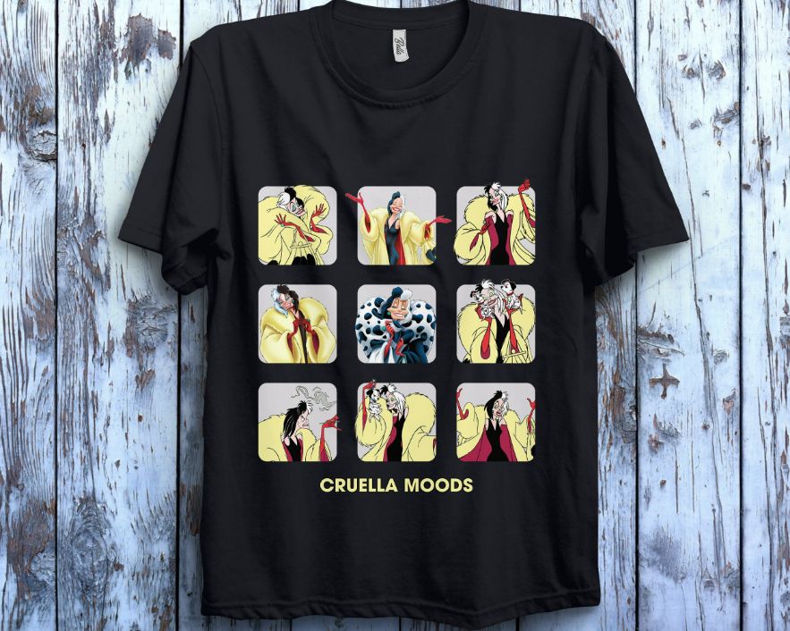 Cruella Moods Disney Villains Funny Moods Unisex Gift T-Shirt