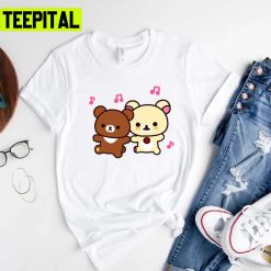 Cute Icecream Premium Rilakkuma And Korilakkuma Unisex T-Shirt