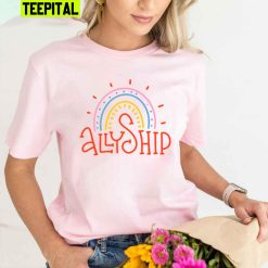 Cute Rainbow Pride Allyship Pride Month Unisex T-Shirt