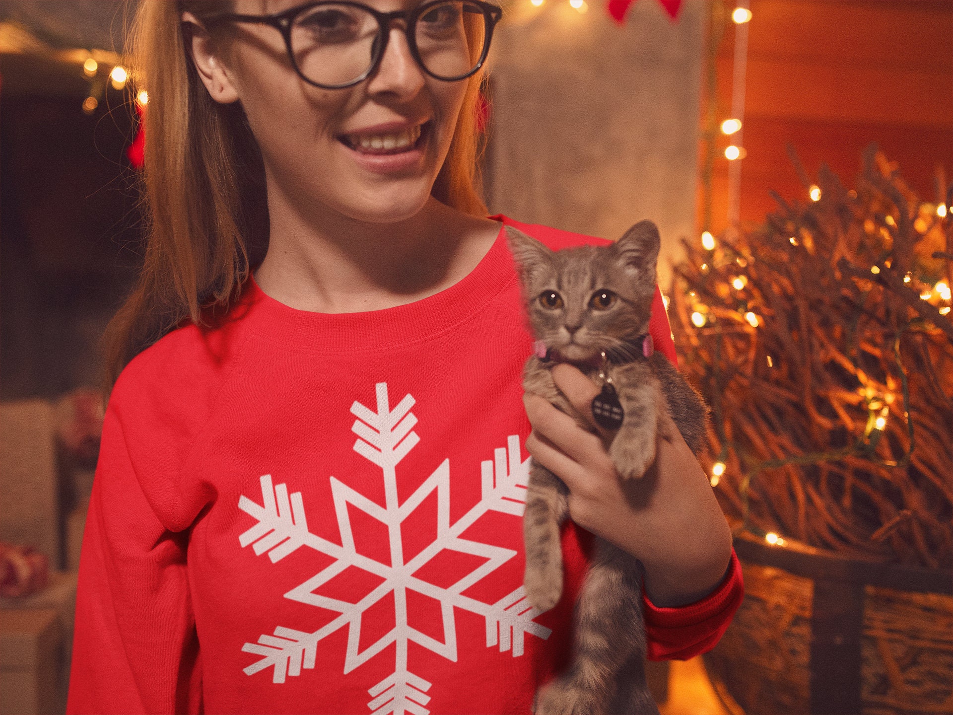 Cute Snowflake Pastel Christmas Unisex Sweatshirt
