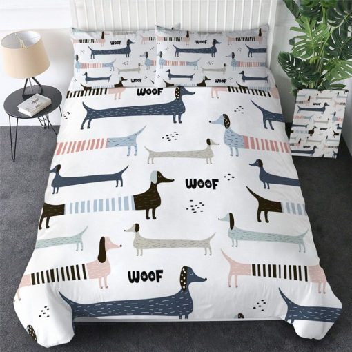 Dachshund Dog Puppy Pattern Cotton Bedding Sets