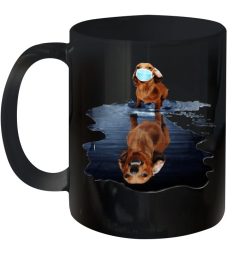 Dachshund Dog Water Premium Sublime Ceramic Coffee Mug Black