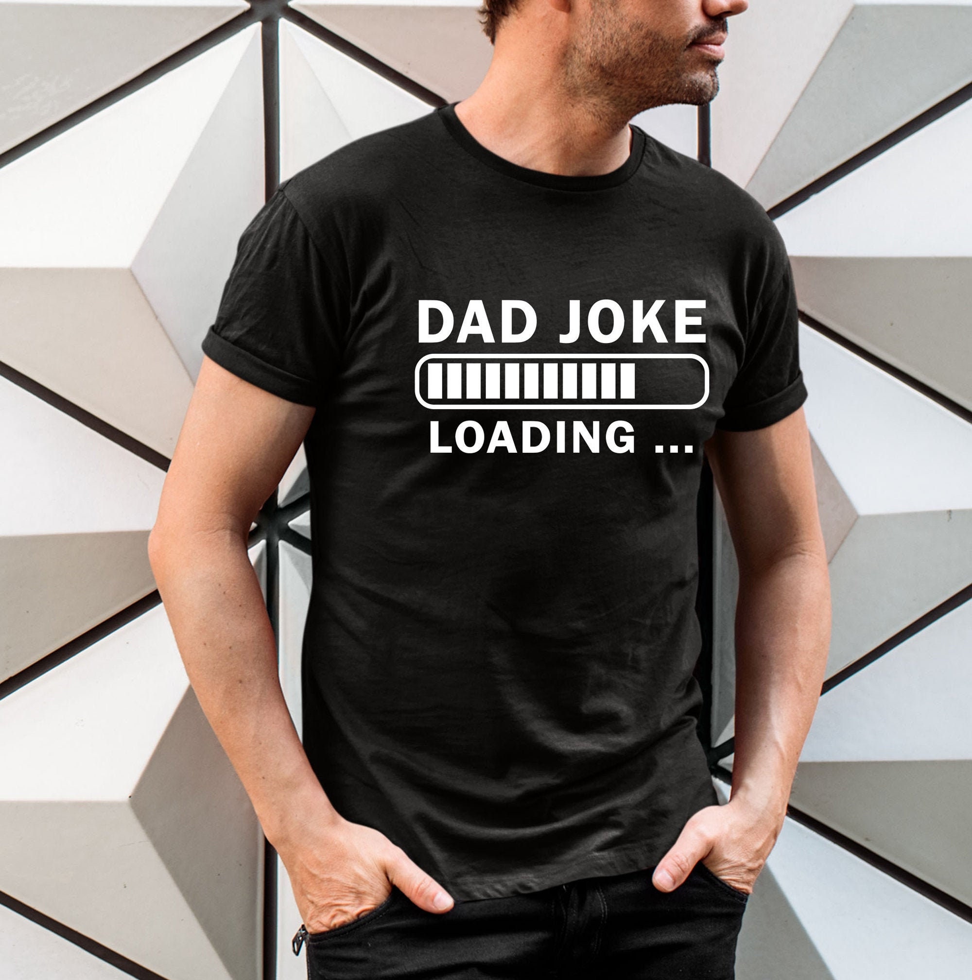 Dad Joke Loading Dad Jokes Funny Slogan Father’s Day Unisex T-Shirt