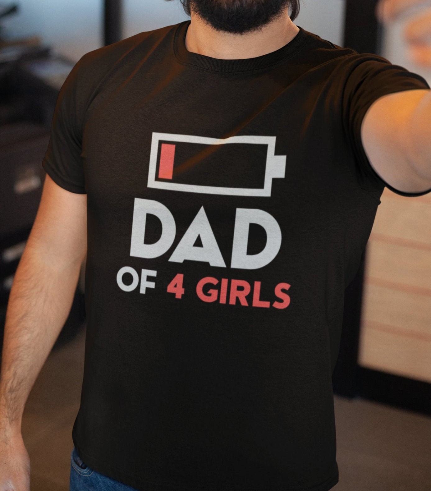 Dad Of 4 Girls Funny Father's Day Unisex T-Shirt