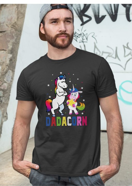 Dadacorn Cool Unicorn Folded Arms For Slogan Father’s Day Unisex T-Shirt