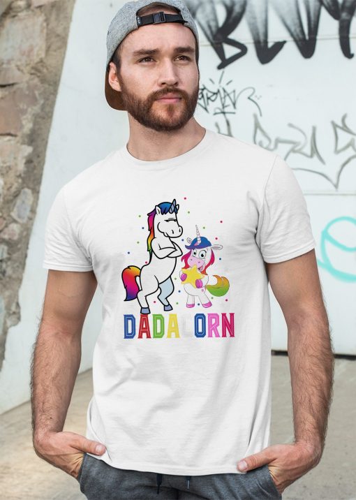 Dadacorn Cool Unicorn Folded Arms For Slogan Father’s Day Unisex T-Shirt