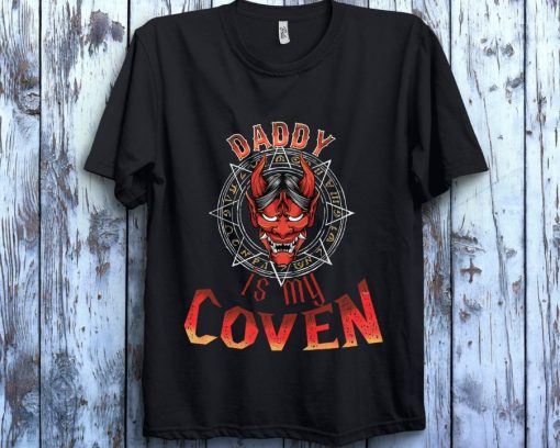 Daddy Is My Coven Devil Cartoon Fathers Day Gift For Dad Unisex T-Shirt