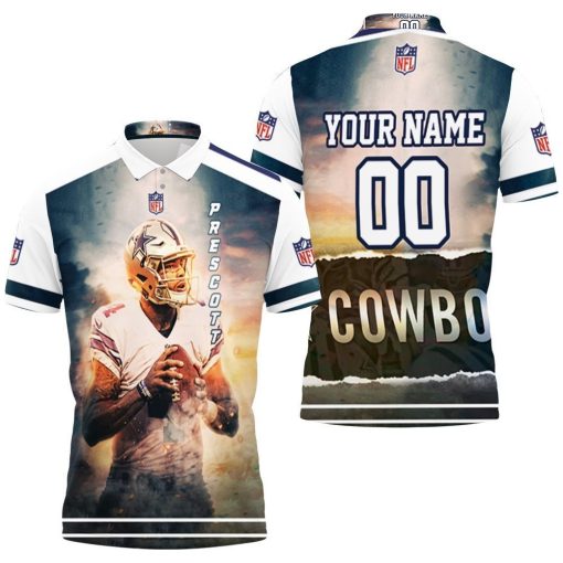 Dak Prescott 4 Dallas Cowboys 3d 1 Personalized Polo Shirt  All Over Print Shirt 3d T-shirt