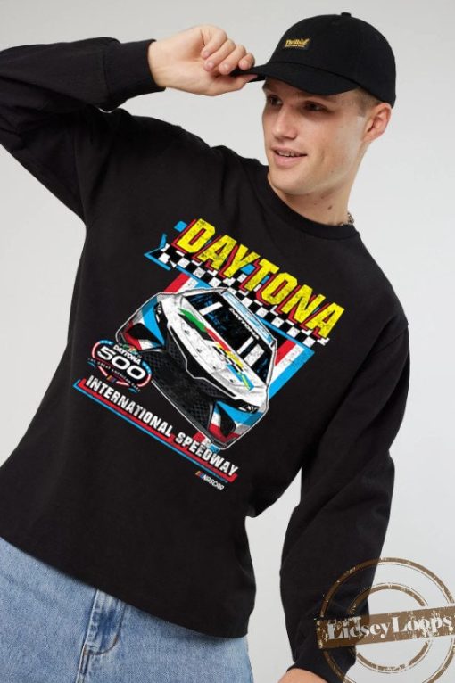 Daytona 500 Checkered Flag Retro Racing Nascar Unisex Sweatshirt