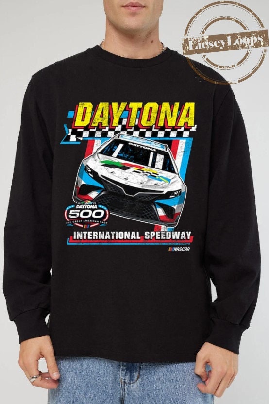 Daytona 500 Checkered Flag Retro Racing Nascar Unisex Sweatshirt