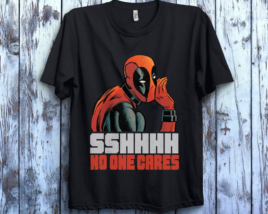 Deadpool Funny Noone Cares Super Heroes T-Shirt