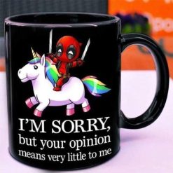 Deadpool I’m Sorry But Your Opinion Means Very Little To Me Premium Sublime Ceramic Coffee Mug Black