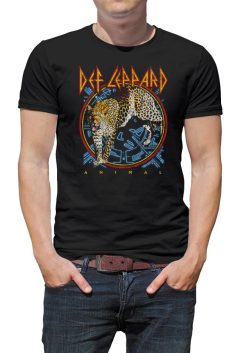 Def Leppard Panther Graphic Print Men’s T-Shirt