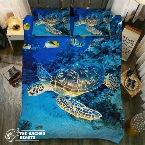 Default Gorgeous Turtle In Ocean 3d Bedding Set