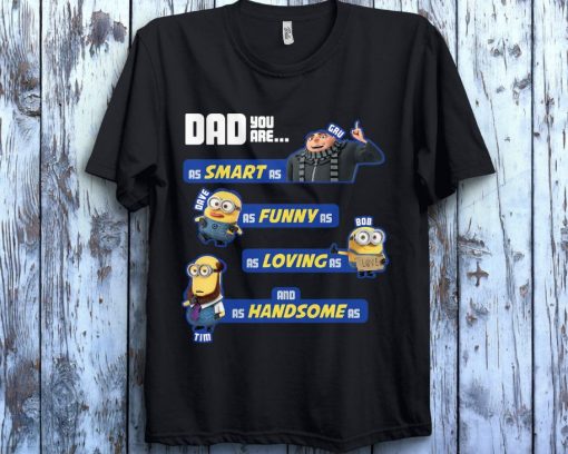 Despicable Me Minions Awesome Dad Qualities Graphic T-Shirt