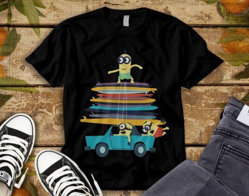 Despicable Me Minions Dave Kevin Stuart Summer Surf T-Shirt