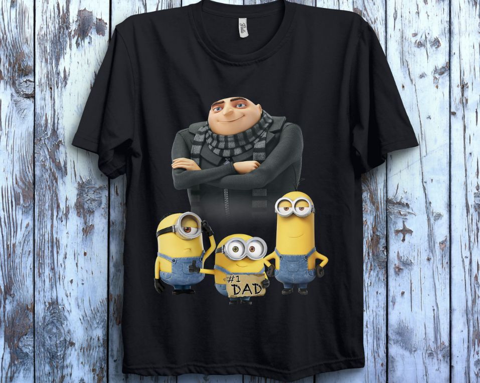 Despicable Me Minions Funny Minions Group 1 Dad Cardboard Sign Unisex Gift T-Shirt