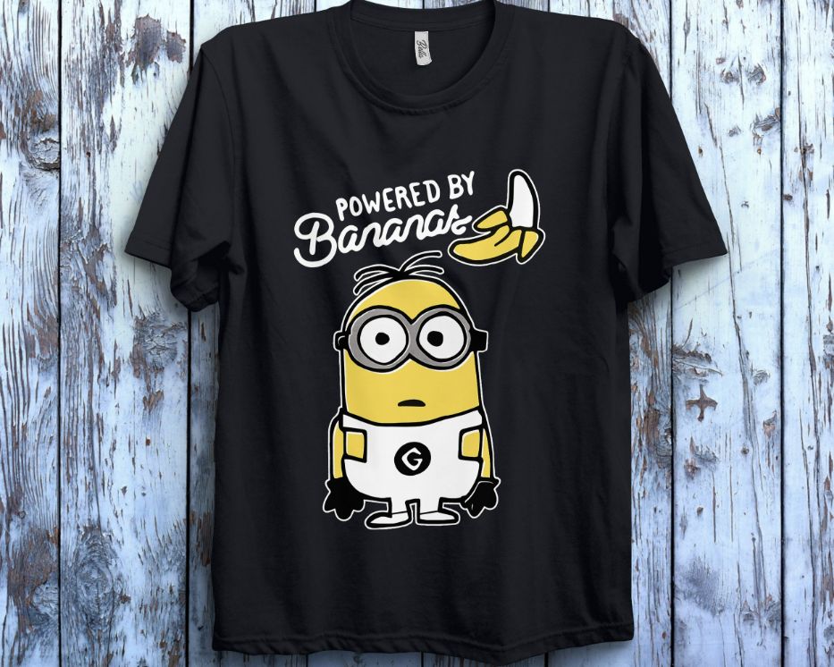 Despicable Me Minions Powered By Bananas Graphic Unisex T-Shirt