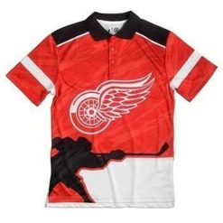 Detroit Red Wings Nhl Thematic Polyester Polo Shirt 3d All Over Print Shirt3758 All Over Print Shirt 3d T-shirt