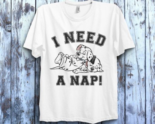 Disney 101 Dalmatians I Need A Nap Group Shot Puppies Unisex T-Shirt