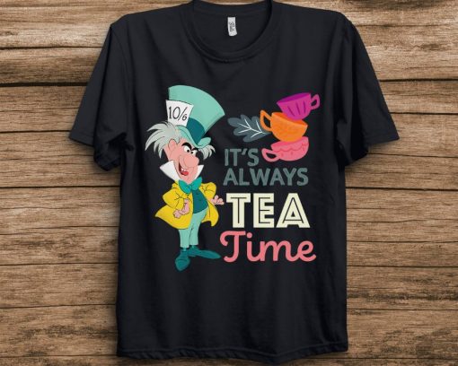 Disney Alice in Wonderland Mad Hatter It’s Always Tea Time T-Shirt