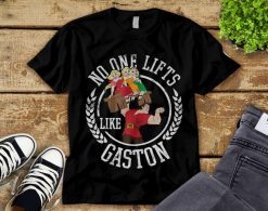 Disney Beauty and the Beast No One Lifts Like Gaston Badge Unisex Tee Adult T-Shirt