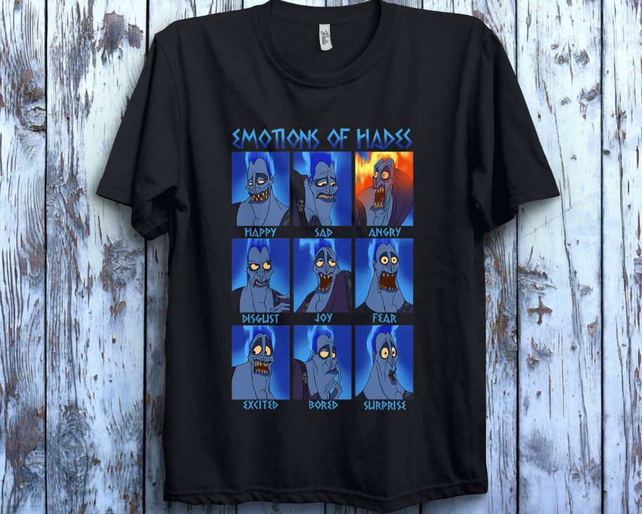 Disney Hercules Hades Emotions Graphic Vintage Unisex Gift T-Shirt
