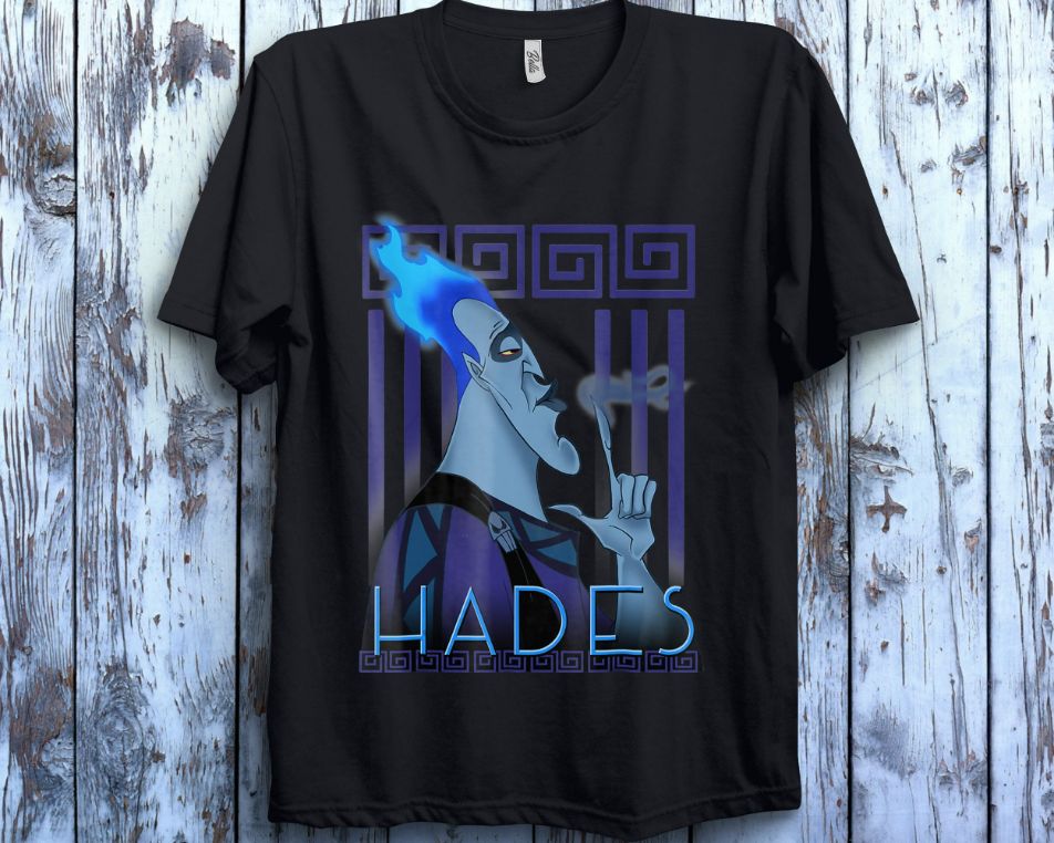 Disney Hercules Hades Geometric Portrait Graphic Unisex Gift T-Shirt