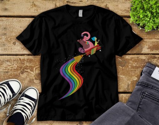 Disney Inside Out Bing Bong and Joy Rainbow Unisex Tee Adult T-Shirt