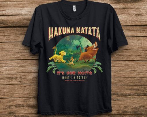 Disney Lion King Hakuna Matata Motto Simba Timon Pumbaa Unisex T-Shirt