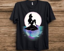 Disney Little Mermaid Ariel Colorful Sunset Moon Unisex T-Shirt