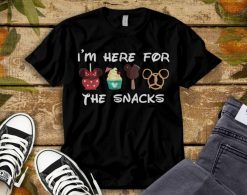 Disney Mickey Minnie Mouse Im Here For The Snacks Unisex Tee Adult T-Shirt