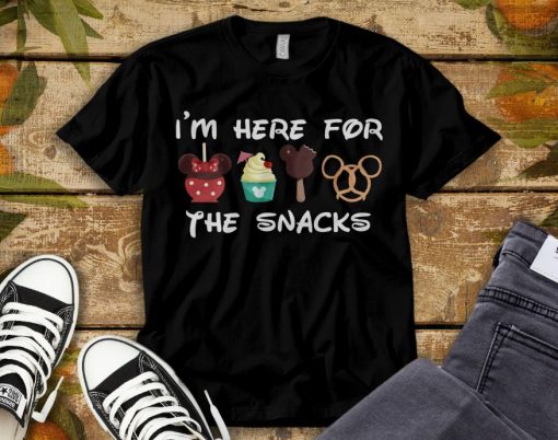 Disney Mickey Minnie Mouse Im Here For The Snacks Unisex Tee Adult T-Shirt