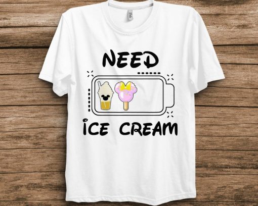 Disney Mickey Need Ice Cream Shirt Disney Vacation T-Shirt