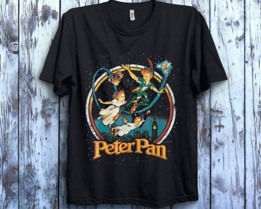 Disney Peter Pan Group London Flyin Graphic Unisex Gift T-Shirt