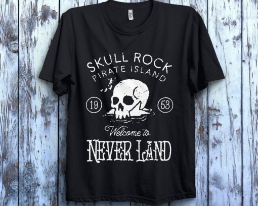 Disney Peter Pan Skull Rock Pirate Island Welcome To Neverland Tinker Bell Vintage Unisex Gift T-Shirt