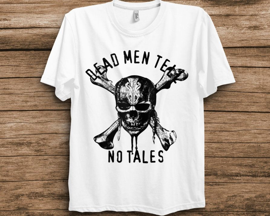 Disney Pirates of the Caribbean No Tales Graphic Skull Logo Unisex Adult T- Shirt – Teepital – Everyday New Aesthetic Designs