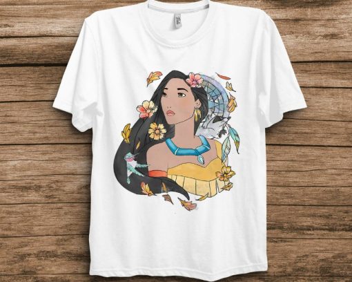 Disney Pocahontas Dreamcatcher Watercolor Graphic Unisex T-Shirt