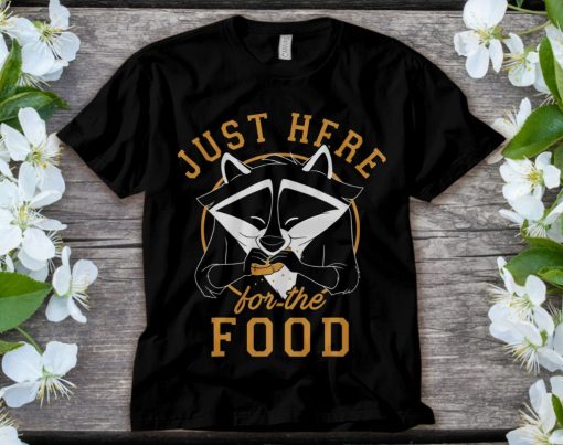 Disney Pocahontas Meeko Just Here For The Food Portrait T-Shirt