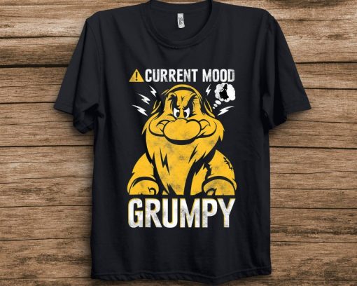 Disney Snow White Grumpy Dwarf Current Mood Unisex T-Shirt