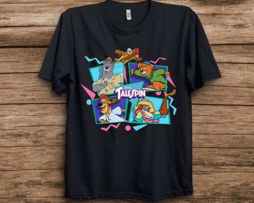 Disney Talespin Group Shot Logo Characters T-Shirt