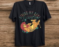 Disney The Lion King Living My Best Life Simba Text Fill T-Shirt