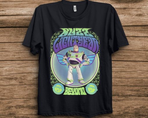 Disney Toy Story Buzz Lightyear Seventies Poster Unisex Adult T-Shirt