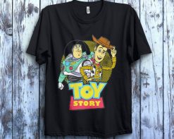 Disney Toy Story Buzz Woody Distressed Retro Funny Unisex Gift T-Shirt