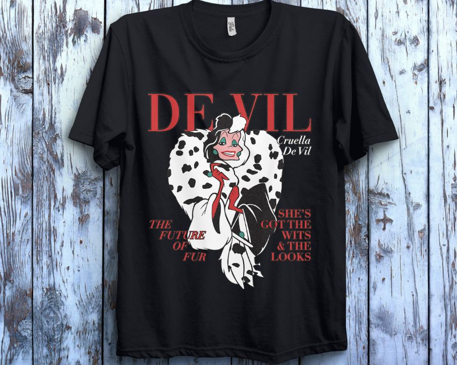 Disney Villains Cruella De Vil Magazine Cover Unisex Gift T-Shirt