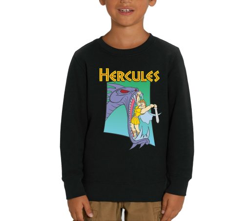 Disneys Hercules Hydra Fight Childrens Unisex Black Sweatshirt