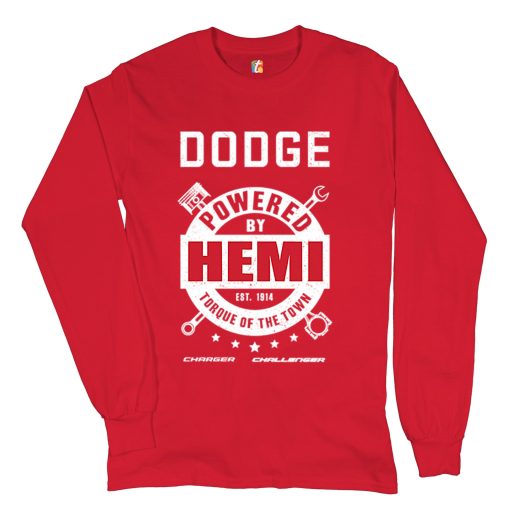 Dodge Powered By Hemi Licensed Dodge Charger Challenger Loong Sleeve Shirt