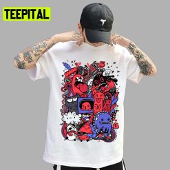 Doodle Red Art Monsters Inc Cartoon Pixar Unisex T-Shirt